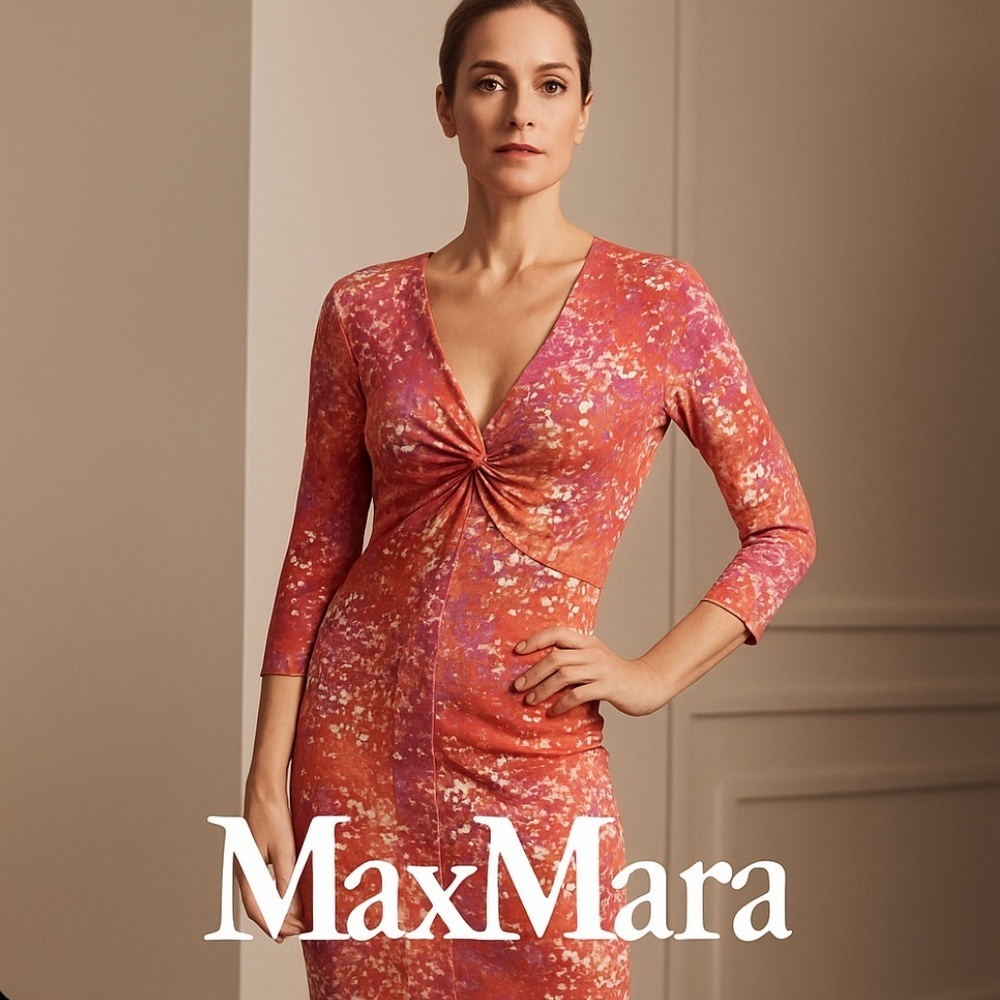 MaxMara Weekend Silk Cotton blend soft stretchy knit lightweight summer Dress